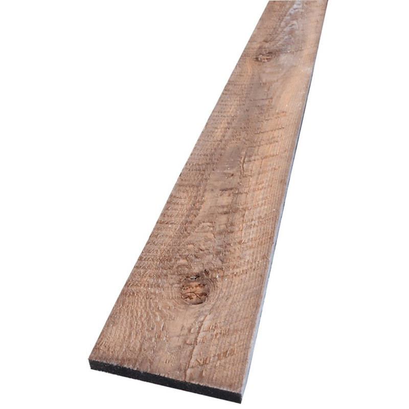 Planche Bardage DOUGLAS Traité CL3 MARRON Non Sec – Dim : 25x140x6000 mm  – (APPLICATION : Volige/ Bardage Bois Exterieur / Bardage Ostréicole )